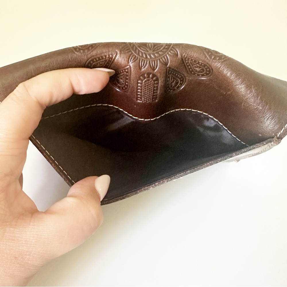 Patricia Nash Colli Flap Trifold Wallet Florence Brown Tooled Leather P32777 - Picture 15 of 15